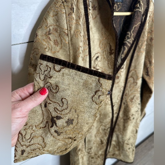 Khangura Women's Signature Tapestry Style Cardigan Brocade Jacket - Size Medium - Picture 3 of 9